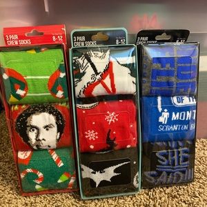 Mens 3 pair crew socks